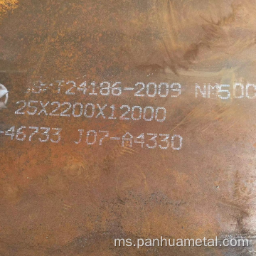 Kekerasan tinggi NM500 AR500 memakai plat keluli tahan